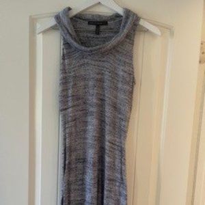 WHBM Blue Marbeled Cowl Neck Long Sleeveless Lightweight Knit Top - XS